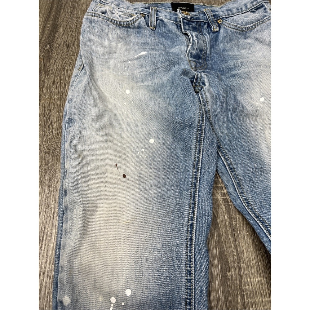 Fear Of God Fifth Collection Selvedge Painters Paint Splatter Jeans Sz 29 - Picture 8 of 16